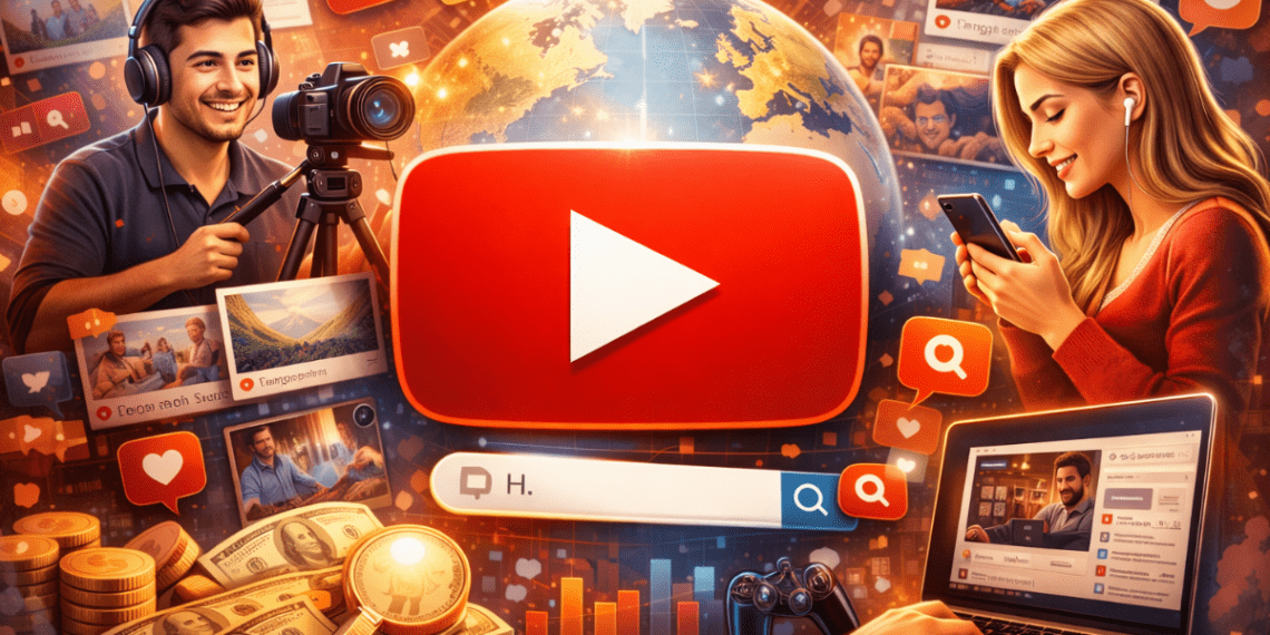 „YouTube“ programėlės logotipas išmaniojo telefono ekrane