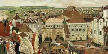 Kremliaus bokštai Maskvoje su Rusijos vėliava, simbolizuojantys valstybės galią