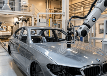 BMW gamykloje dažų storį dabar matuoja terahercinės bangos, o ne skalpelis