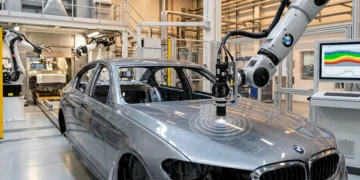 BMW gamykloje dažų storį dabar matuoja terahercinės bangos, o ne skalpelis