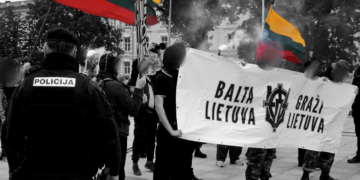 Vilniaus širdyje – susirėmimas tarp protestuotojų: sulaikyti du vyrai, pradėtas ikiteisminis tyrimas