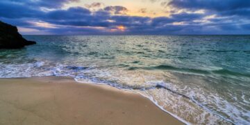 Iliustracija: sea, sky, natural, landscape, cloud, beach, sunset, evening, coast, rock, beautiful, peace, nature, blue sea, blue sky