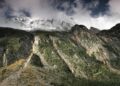 Iliustracija: mountains, cloudy day, autumn, landscape, forest, tibet, nature