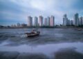 Iliustracija: city, ocean, sky, cloud, scrapped ship, nature, water, landscape, city, city, city, city, city