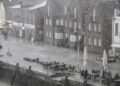Iliustracija: rain, street, city, port, rainy weather, bad weather, houses, town, wet, outdoors, nature, old town